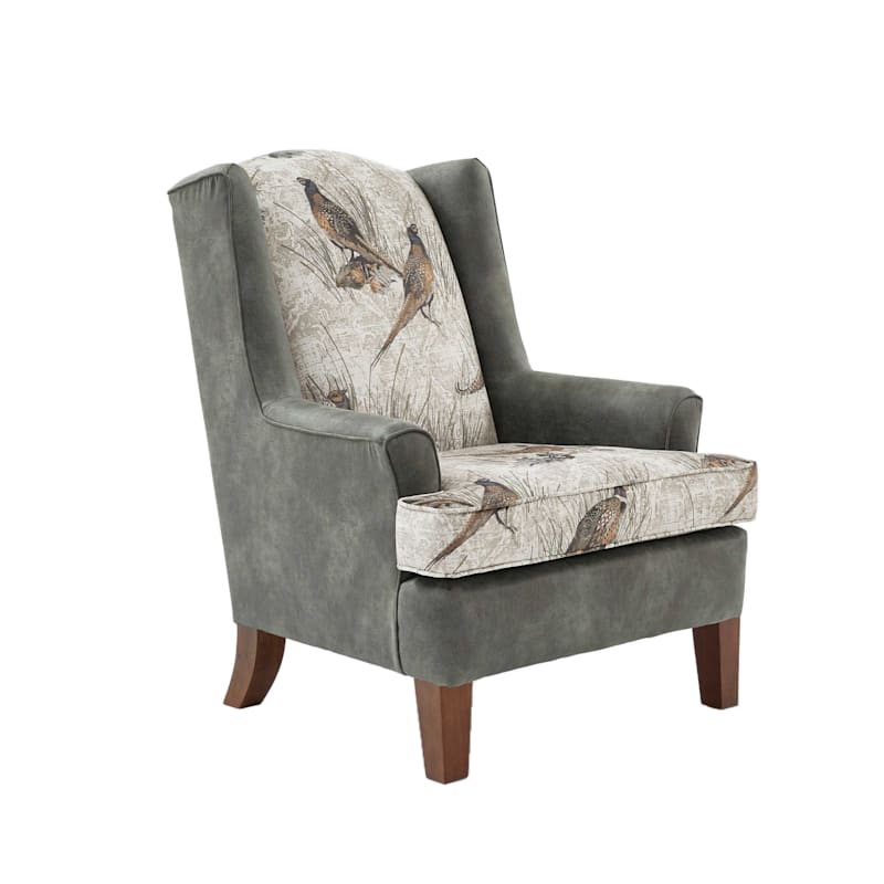 Best Home Furnishings Field & Stream Collection Andrea Pheasant Wingback Chair