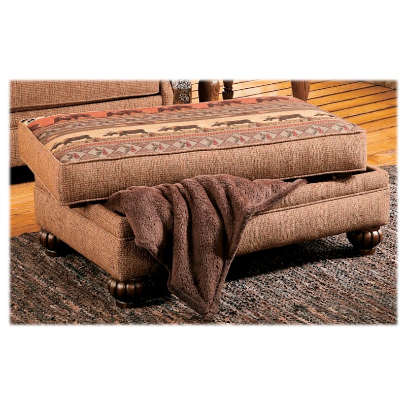 Modern of Marshfield Pine Cone Lodge Ottoman