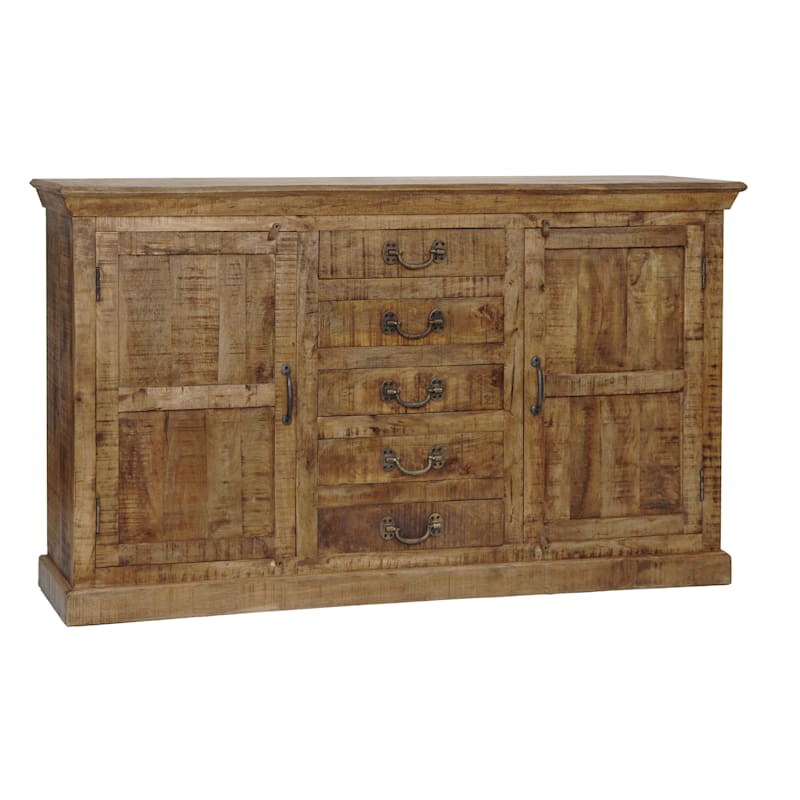 Crestview Collection Mango Wood 5-Drawer Sideboard