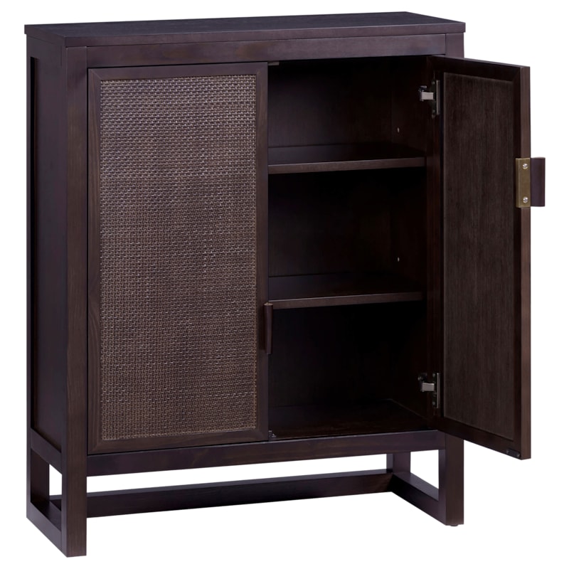 Teamson Home Hatteras Wide Wood 2-Door Accent Cabinet With Adjustable Shelves