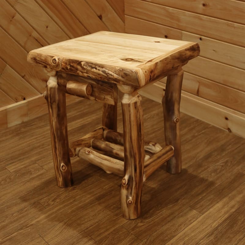 Log Cabin Rustics Cabin Cove 1-Drawer Nightstand