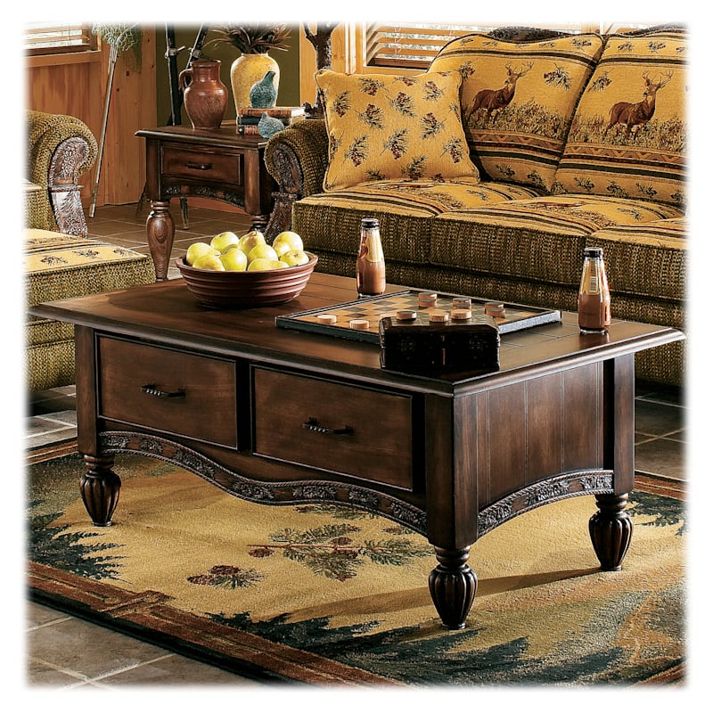 Modern of Marshfield Pine Cone Lodge Coffee Table