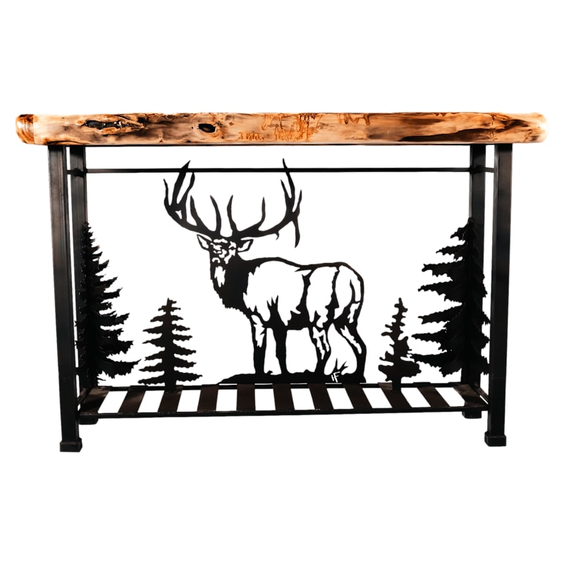 Antlerworx Elk Scene Sofa Table