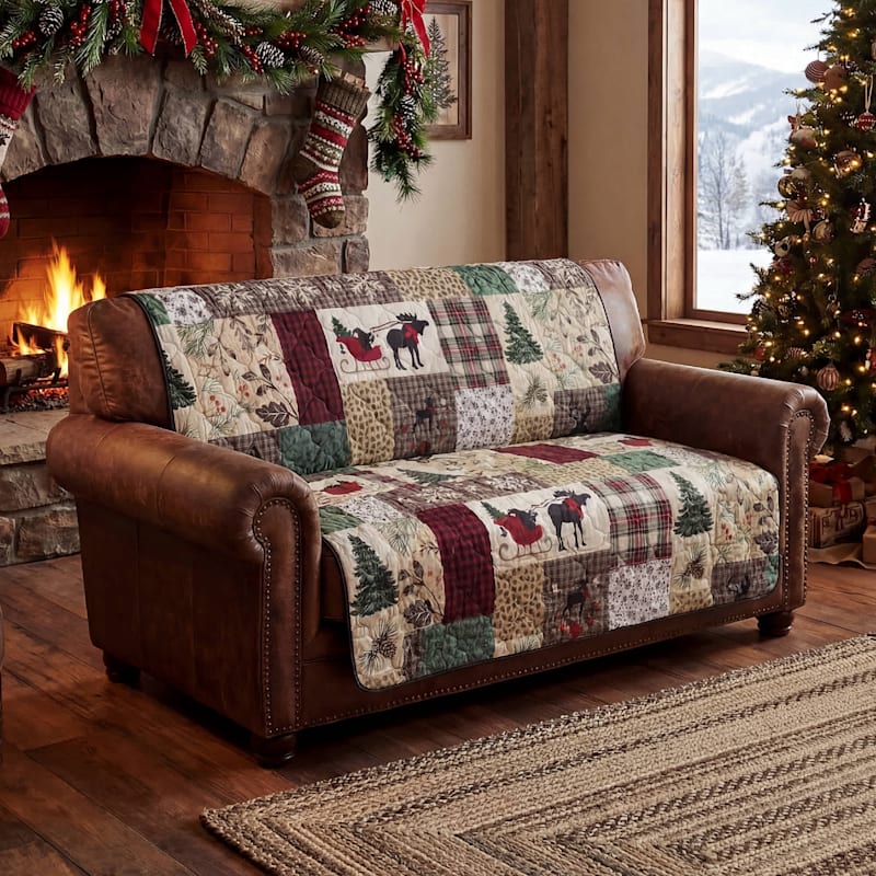 Donna Sharp Your Lifestyle Dashing Holiday Loveseat Cover