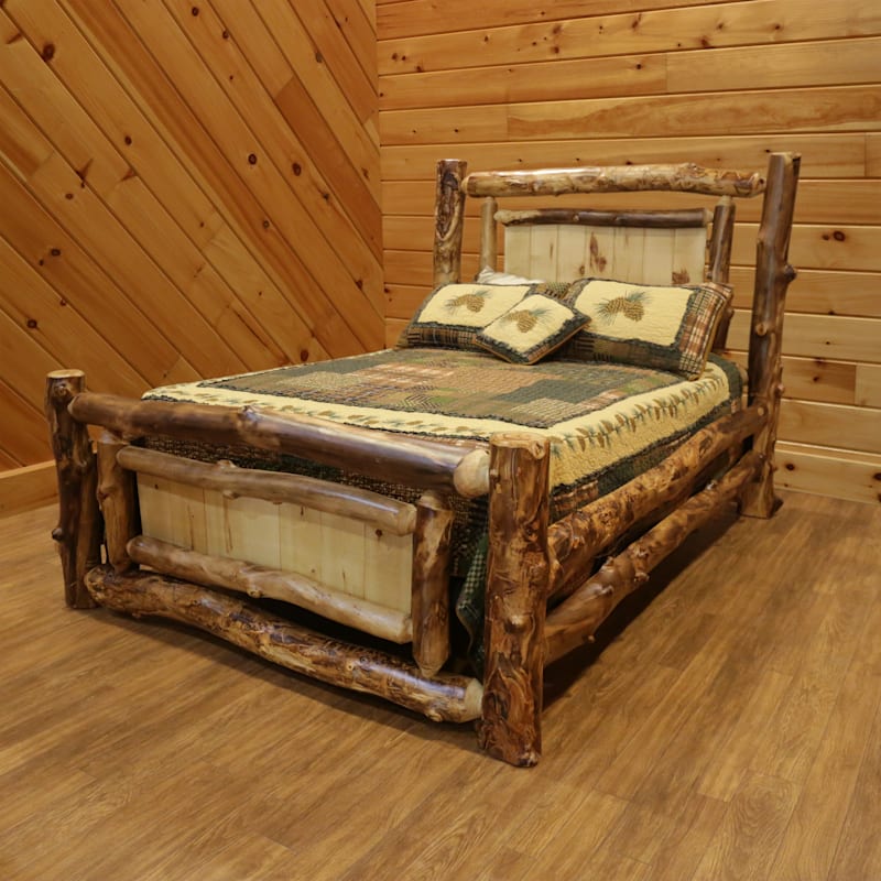Log Cabin Rustics Cabin Cove Panel Bed Frame