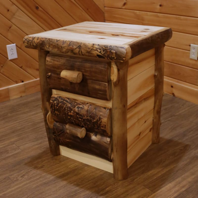 Log Cabin Rustics Cabin Cove 2-Drawer Nightstand