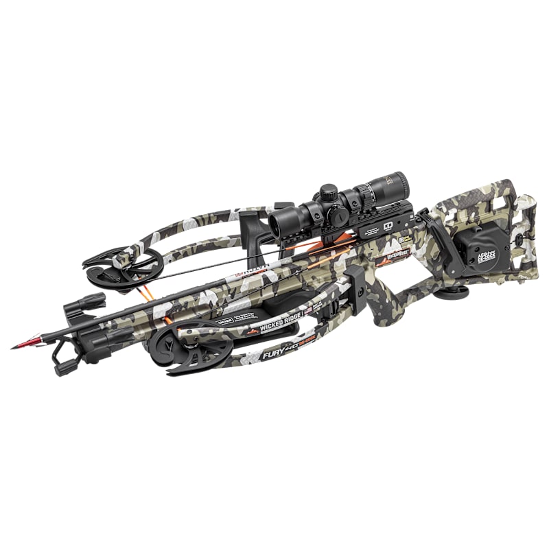 Wicked Ridge Fury 410 De-Cock Crossbow Package with ACUdraw De-Cock