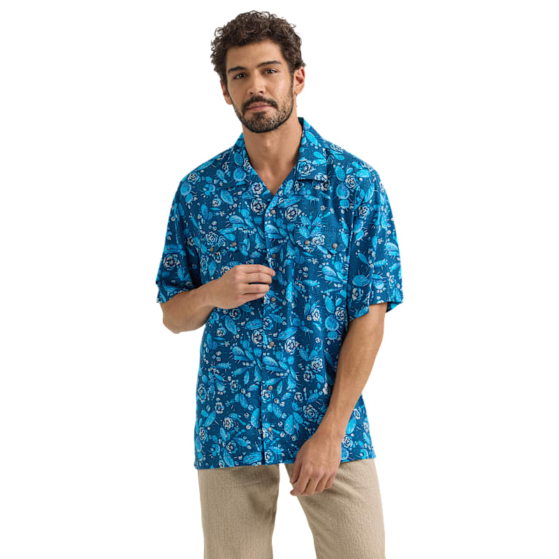 Wrangler Coconut Cowboy Short-Sleeve Button-Down Shirt for Men