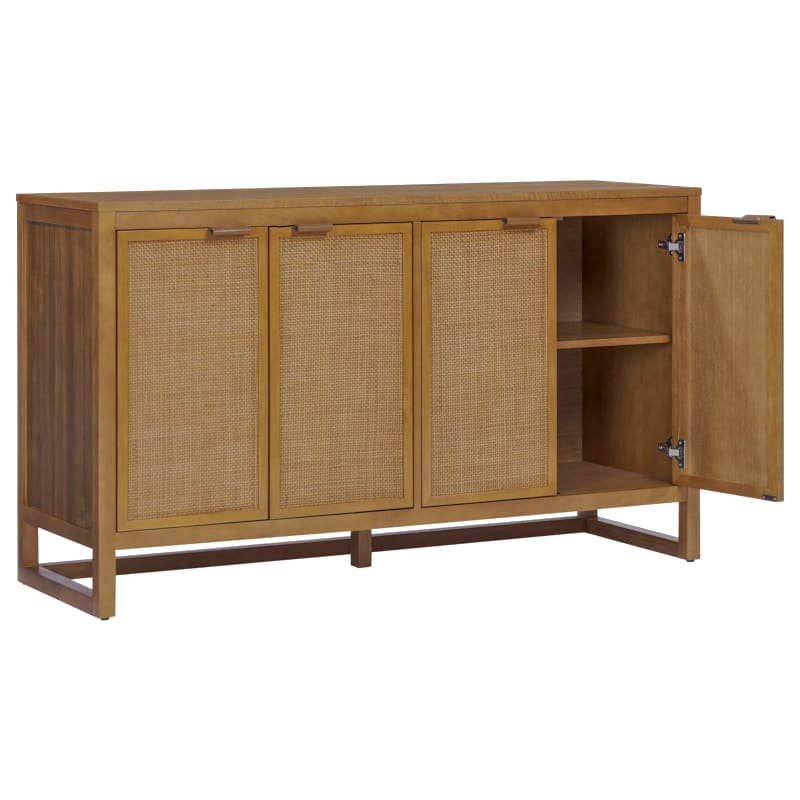 Teamson Home Hatteras Wide Wood 4-Door Sideboard