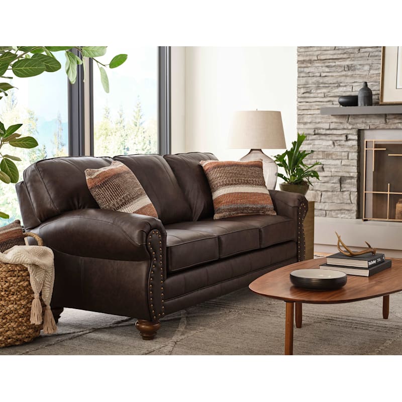 Best Home Furnishings Field & Stream Collection Noble Leather Sofa