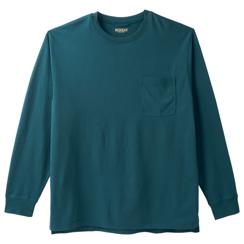 RedHead Crew Neck Long-Sleeve Pocket T-Shirt