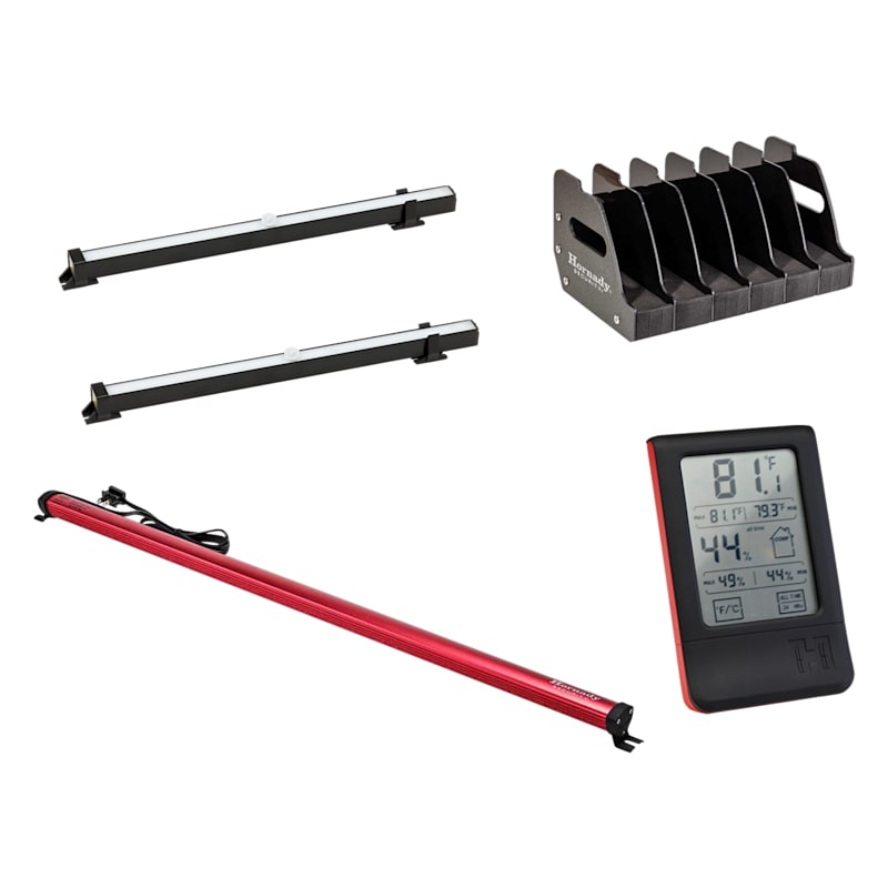 Hornady Gun Safe Essentials Bundle with Dehumidifier, LED Light, Hygrometer, and Storage Rack