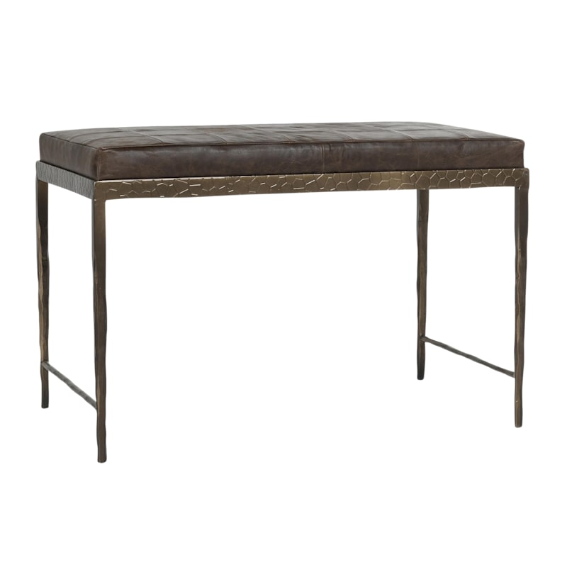 Classic Home Malo Leather Bench
