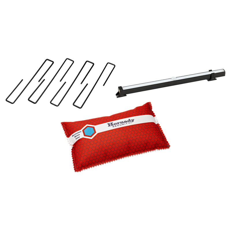Hornady Gun Safe Essentials Bundle with Dehumidifier Bag, LED Light and Handgun Hangers