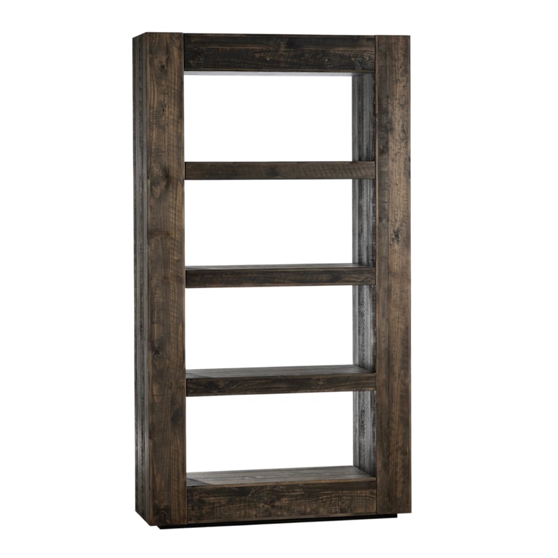 Crestview Collection Rustic 4-Shelf Etagere Bookcase