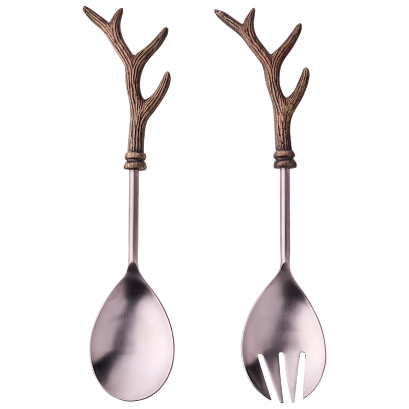 White River Home Antler Salad Servers