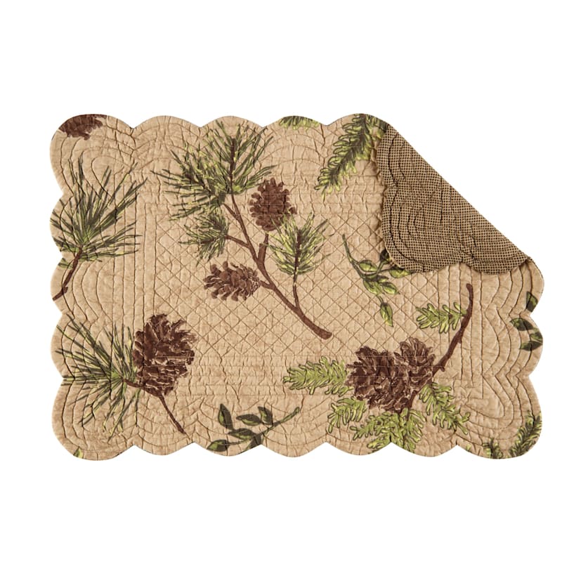 C&F Home Woodland Retreat Pinecone Placemat 6-Piece Set