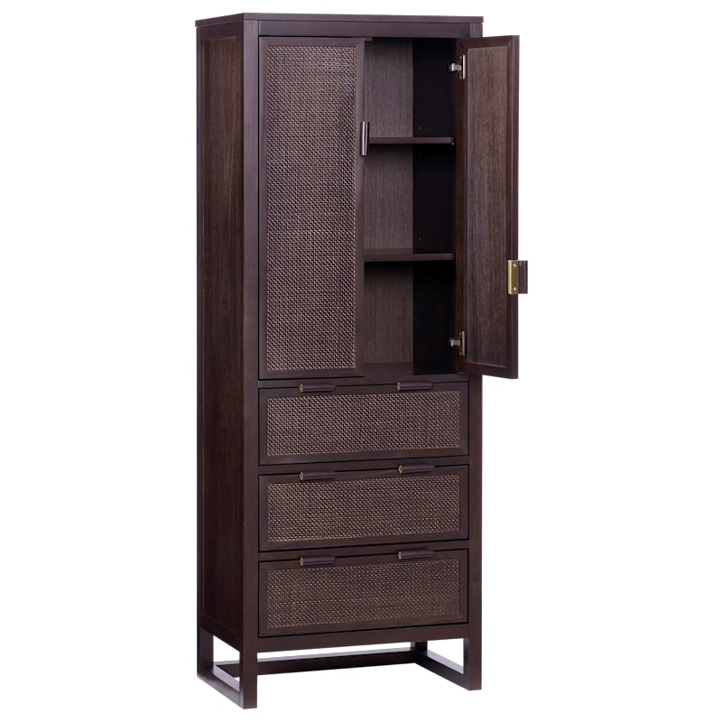 Teamson Home Hatteras Wide Wood Linen Cabinet