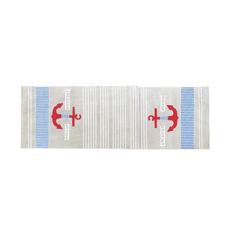 C&F Home Anchor Stripe Table Runner