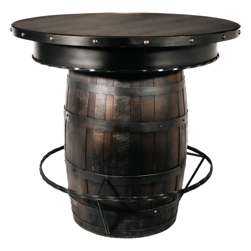 Antlerworx Whiskey Barrel Pub Table