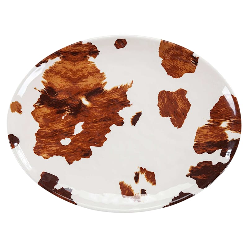 Paseo Road Elsa Cowhide Melamine Serving Platter