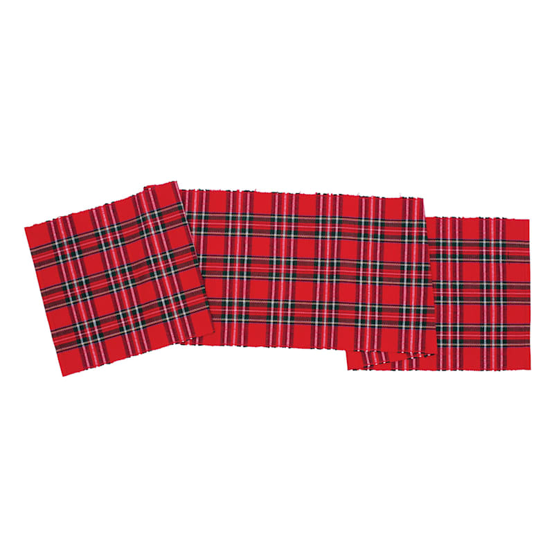 C&F Home Arlington Red Plaid Table Runner