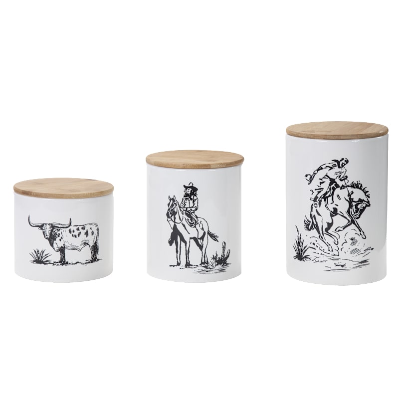Paseo Road Ranch Life 3-Piece Canister Set