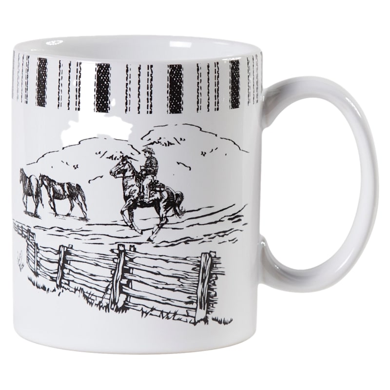 Paseo Road Ranch Life Horse Mug 4-Piece Set