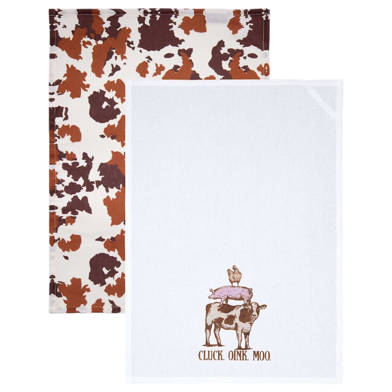 Carstens, Inc. Wrangler Cows Tea Towels 2-Pack