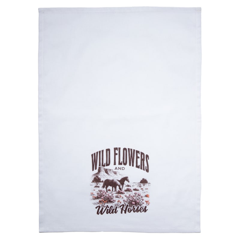 Carstens, Inc. Wild Flowers & Wild Horses Tea Towel