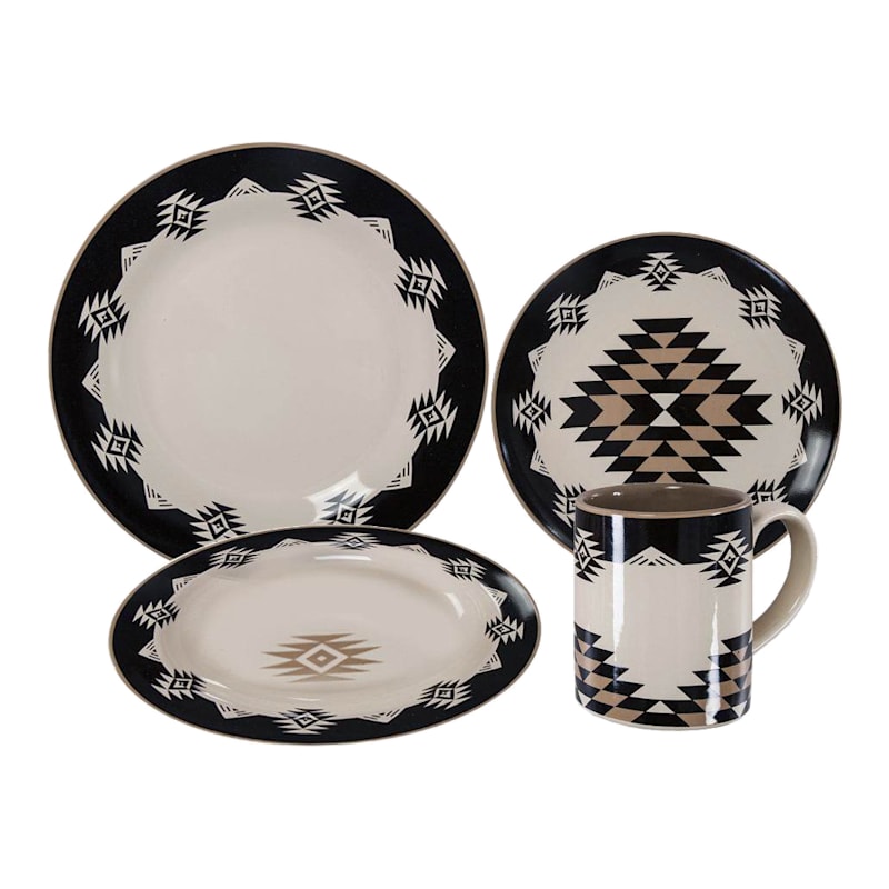 Paseo Road Chalet Aztec 16-Piece Dinnerware Set