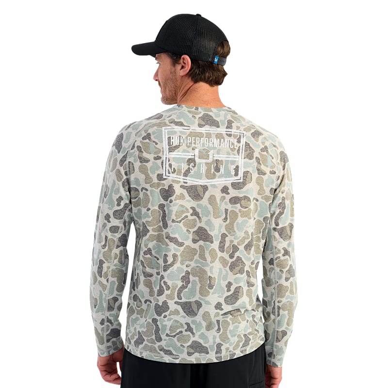 Huk Drift KC Print Crew-Neck Graphic Long-Sleeve Shirt