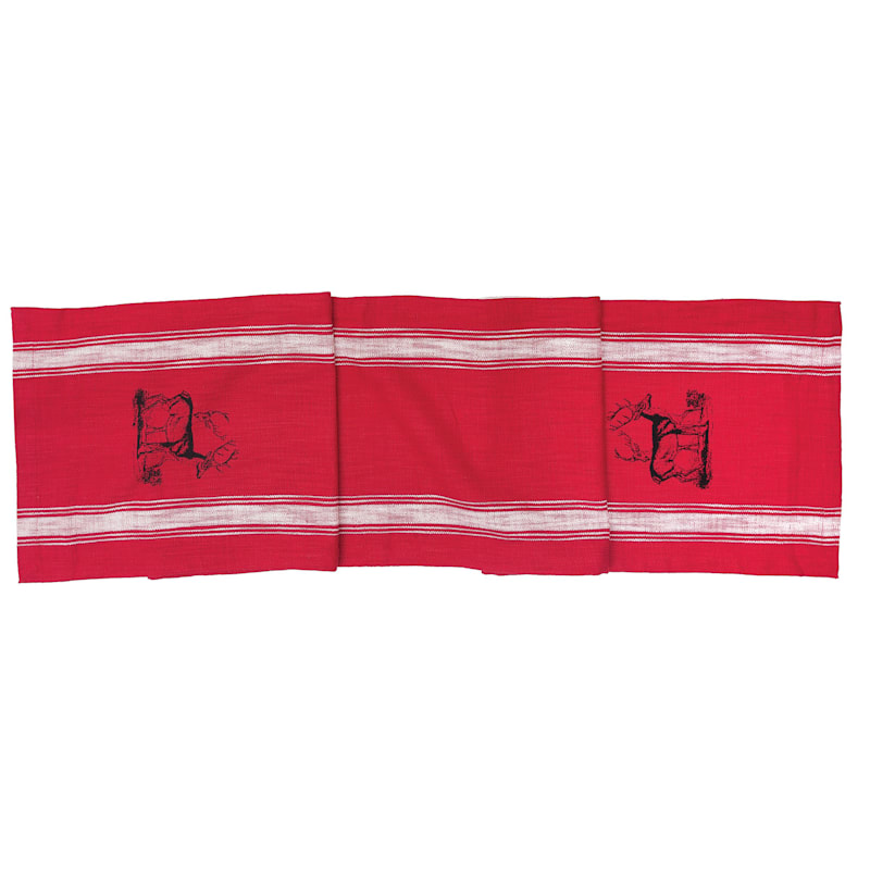 C&F Home Stag Feed Sack Deer Table Runner
