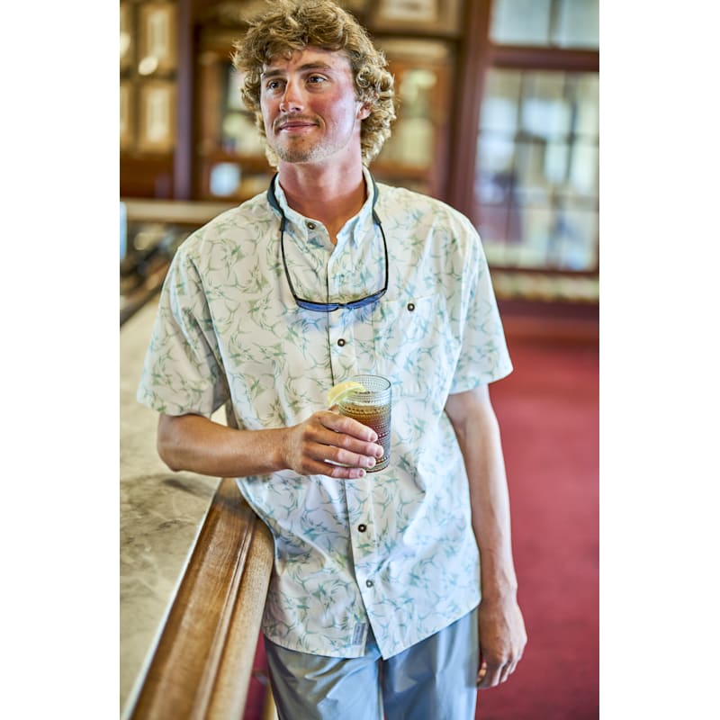 World Wide Sportsman Seacrest Printed Button-Down Short-Sleeve Shirt