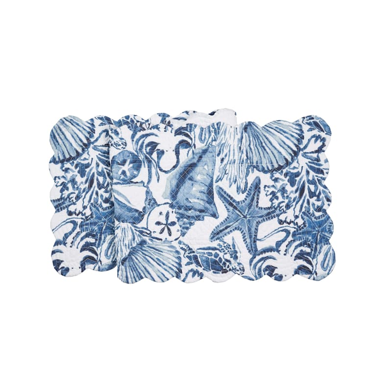 C&F Home Blue Coast Shells Table Runner