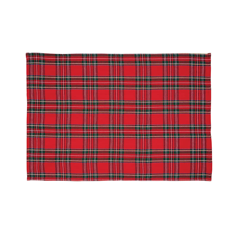 C&F Home Arlington Red Plaid Placemat 6-Piece Set