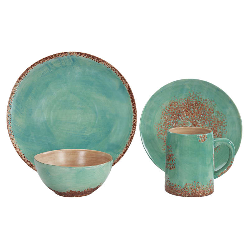 HiEnd Accents Patina 16-Piece Dinnerware Set