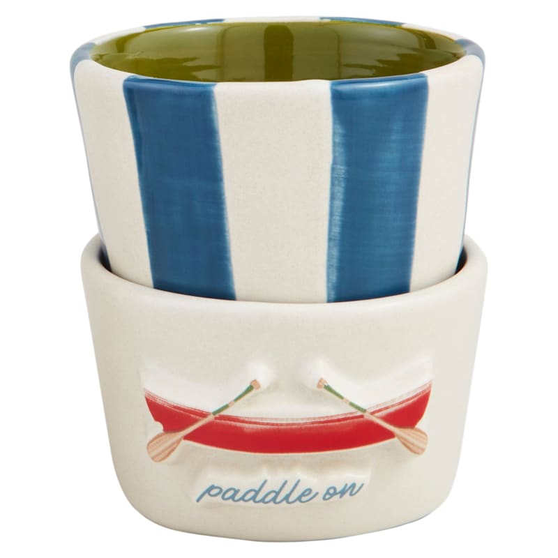 Mud Pie Canoe Stacked Tidbit Dish