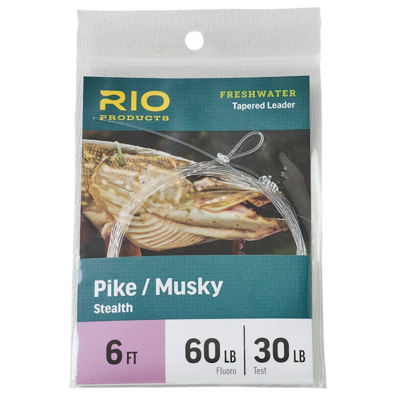 Rio Pike/Musky Leader with Fluorocarbon Shock Tippet