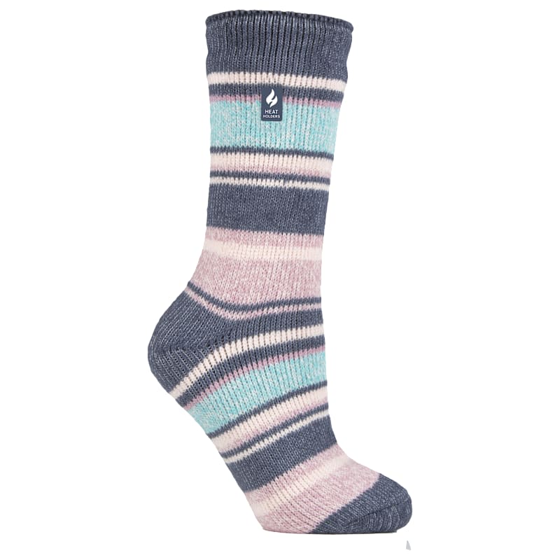 Heat Holders Yasmine Multi Twist Stripe Crew Socks for Ladies