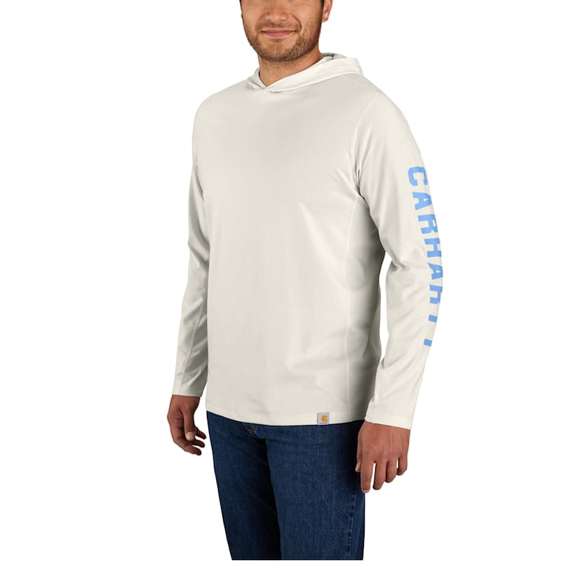 Carhartt Force Logo Hooded Long-Sleeve T-Shirt for Men