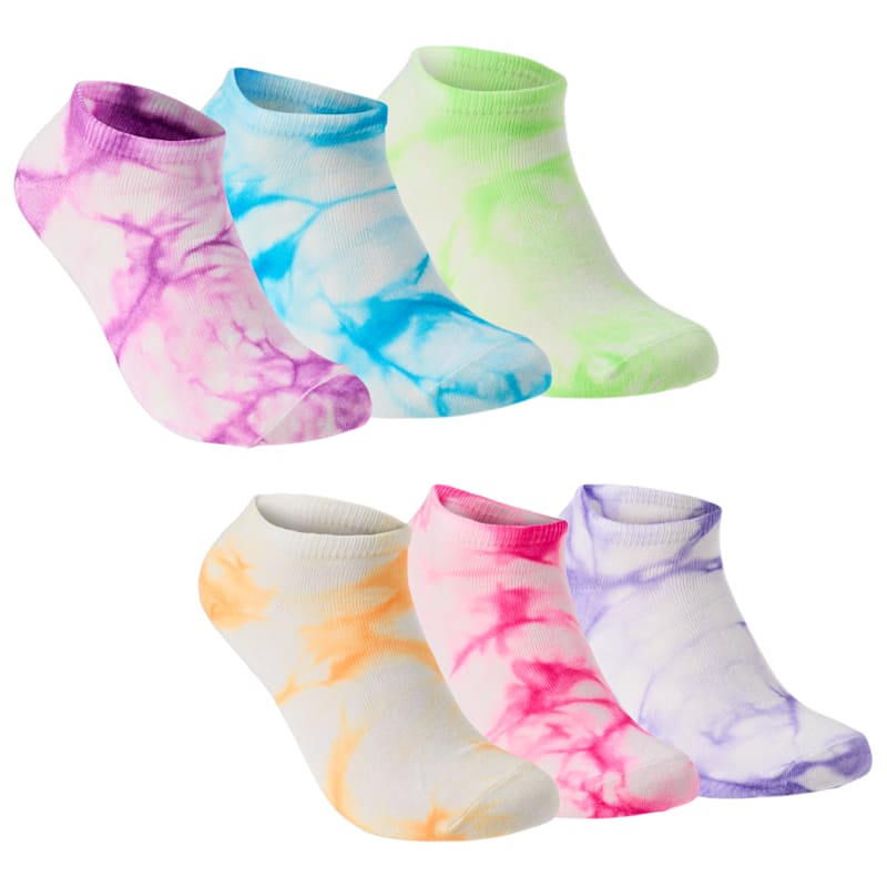 Natural Reflections Tie-Dye No-Show Socks