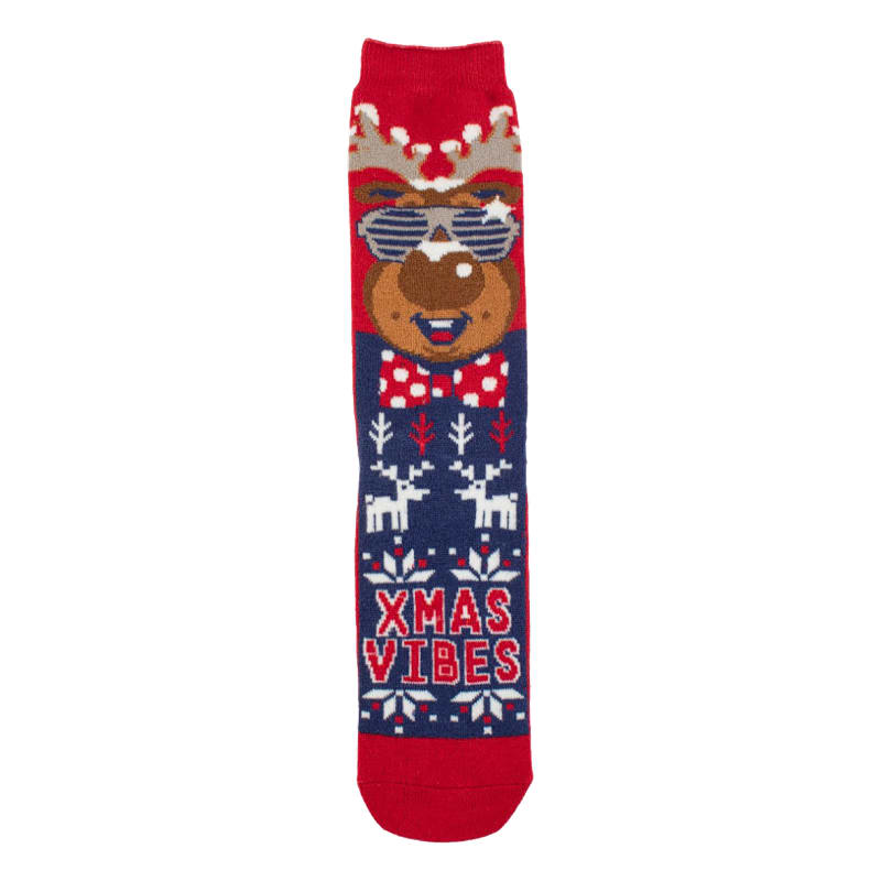 Heat Holders ULTRA LITE Eddie Festive Jazzy Reindeer Crew Socks for Men