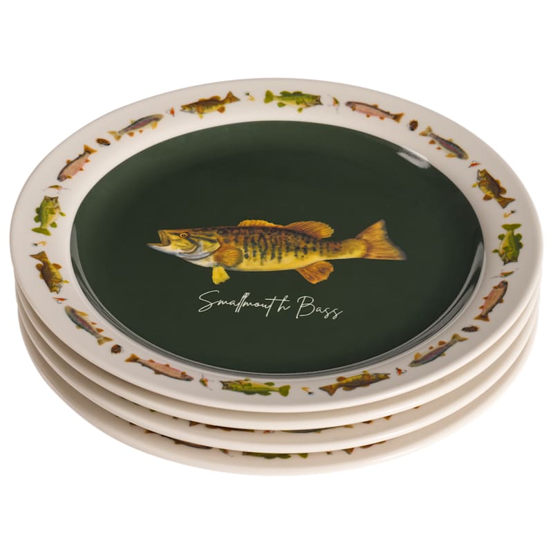 White River Home Fish Luncheon Plates 4-Piece