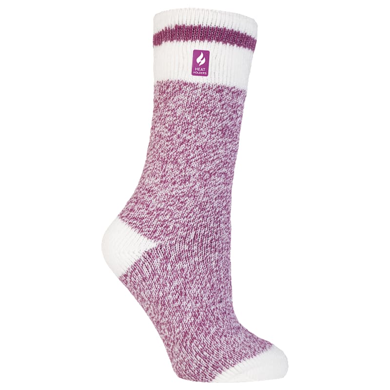 Heat Holders ORIGINAL Snowdrop Cream Block Twist Socks for Ladies