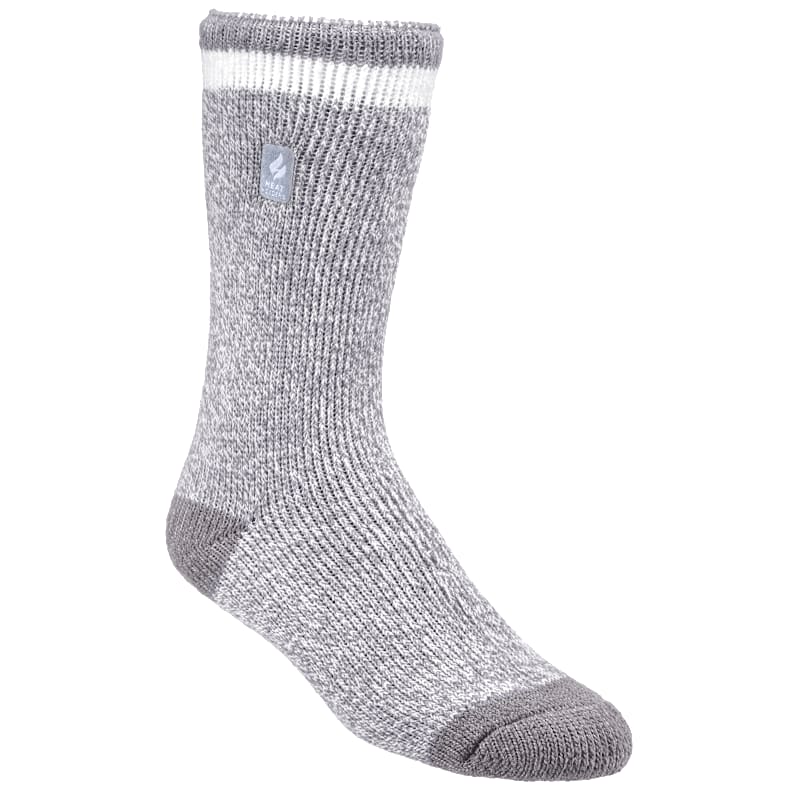 Heat Holders Twist Gray Crew Socks for Ladies