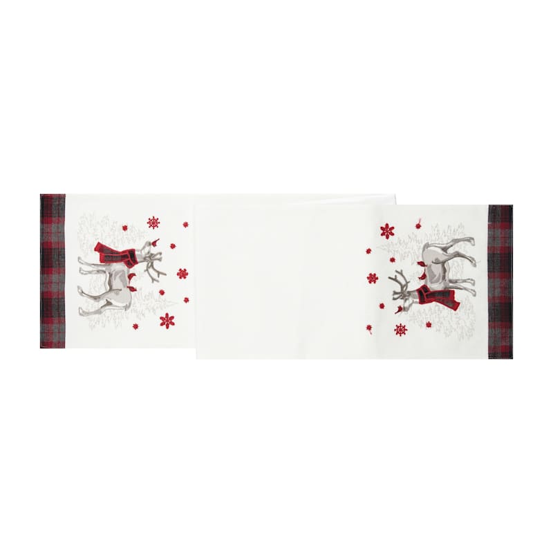 C&F Home Frosty Deer Table Runner