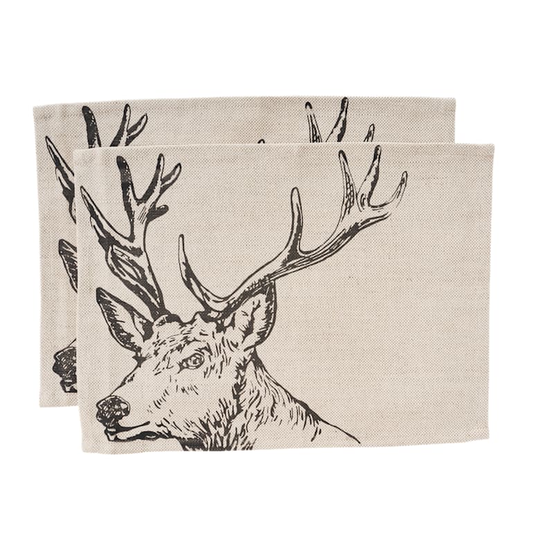 Selbrae House Stag Linen Place Mats Set of 2
