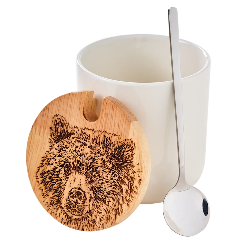 Selbrae House Bear Jar and Spoon Set