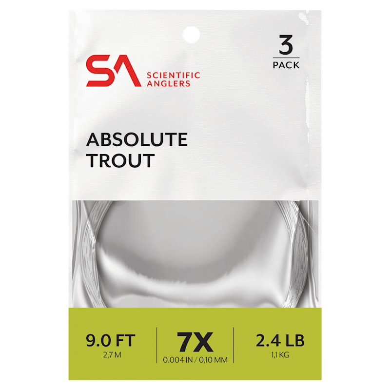 Scientific Anglers Absolute Trout Tapered Leader 3-Pack